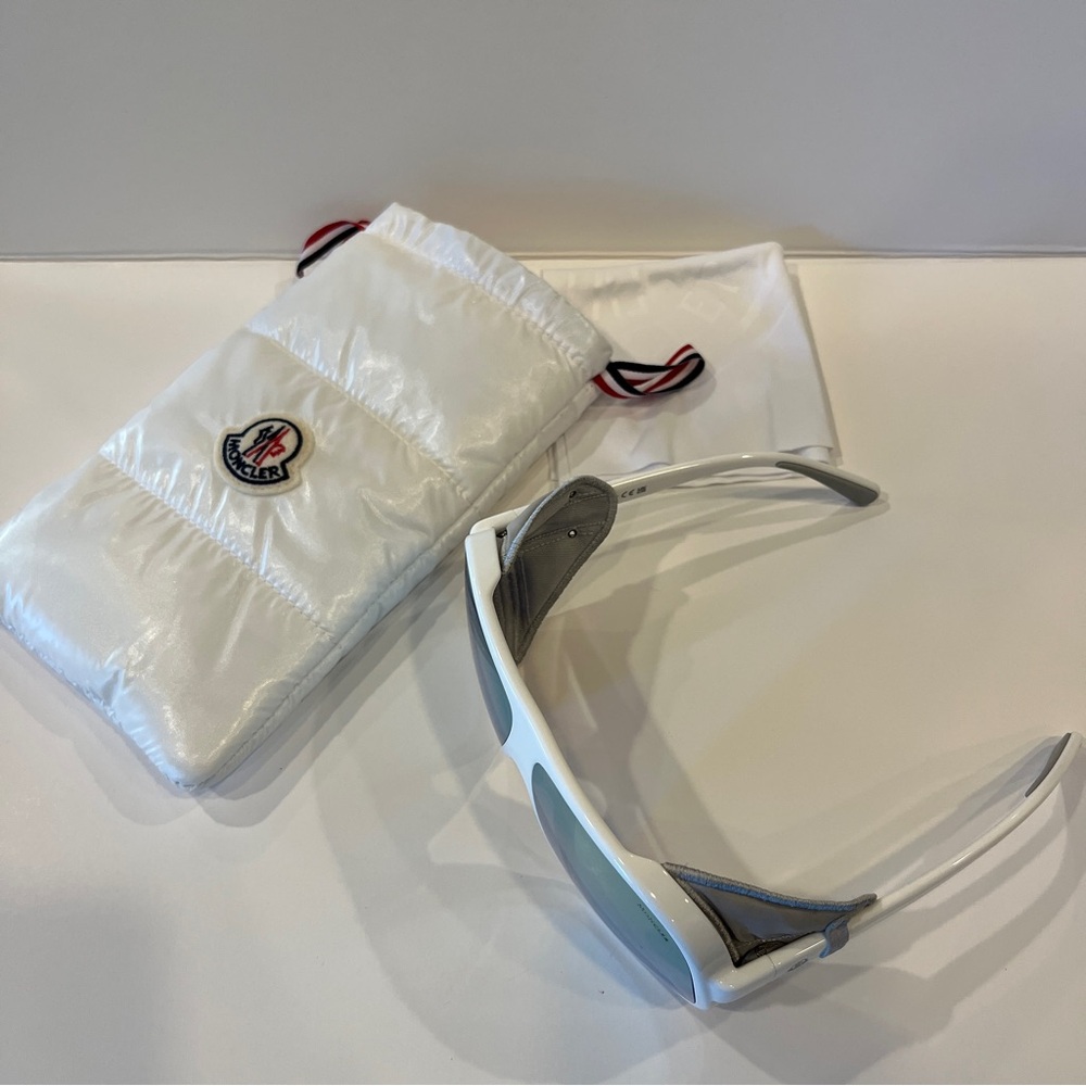 MONCLER “Diffractor” ML 0206 white shield sunglasses, 100% AUTHENTIC, NEW!! - Picture 6 of 11